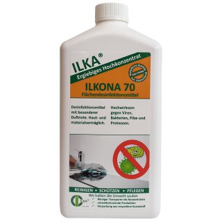 ILKA - Ilkona 70 Flächen-Desinfektion - gegen Protozoen, Bakterien, Pilze und Viren