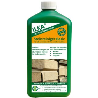 ILKA Steinreiniger Basic Reinigungskonzentrat, Fassadenreiniger, Natursteinreiniger 1 Liter