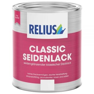 Relius Classic Seidenlack Seidenglänzender, klassischer Decklack Weiß 0,375