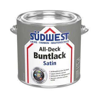 Südwest All-Deck® Buntlack Satin RAL7035 lichtgrau 0,75 l