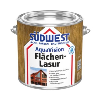 Südwest AquaVision® Flächen-Lasur 9118 isolierweiß 2,5 Liter