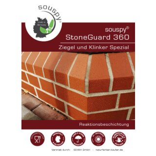 souspy® StoneGuard 360 Ziegel und Klinker Spezial - Reaktionsbeschichtung für Ziegel- und Klinkerstein
